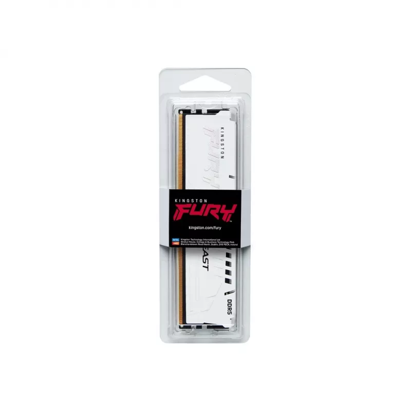 Kingston FURY Beast - DDR5 - Módulo - 16 GB - DIMM 288-PIN - 5600 MT/s / PC5-44800 - CL40 - 1.25 V - sem buffer - on-die ECC - branco