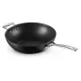 Le Creuset Wok antiaderente Toughened Non-Stick 30 cm preto/prateado