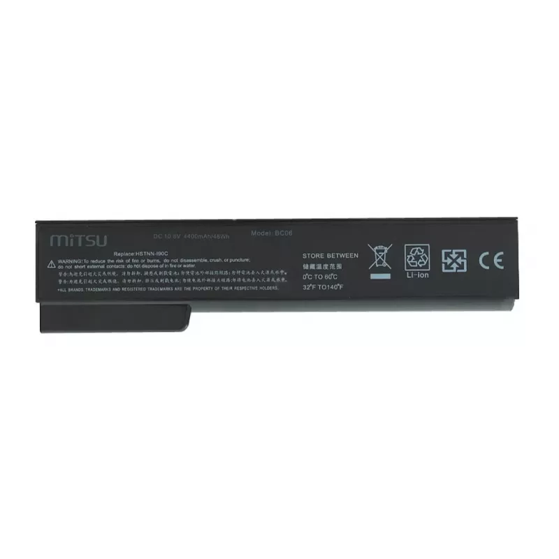 Bateria para HP EliteBook 8460p, 8460w 4400 mAh (48 Wh) 10,8 - 11,1 Volt