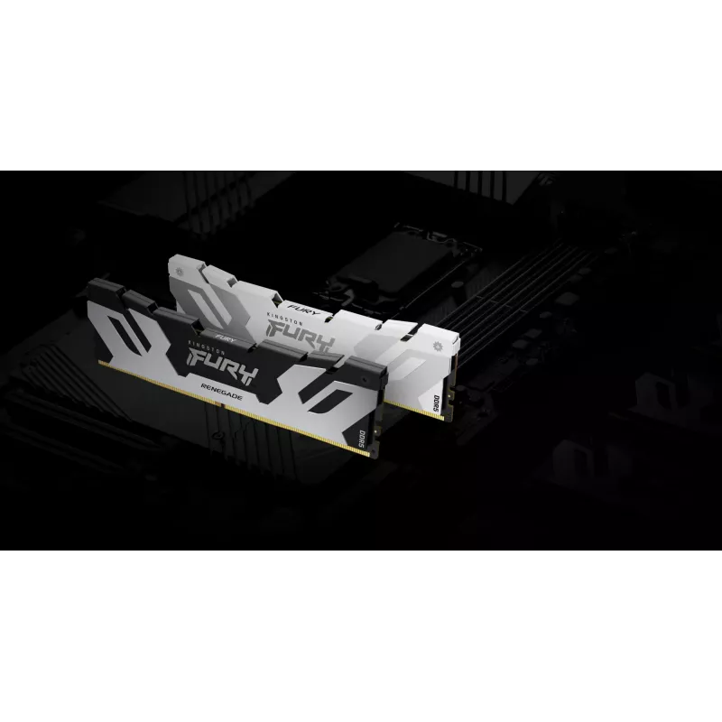 DIMM 32 GB DDR5-6400 (2x 16 GB) Dual-Kit, Memória White, KF564C32RWK2-32, Renegade, INTEL XMP