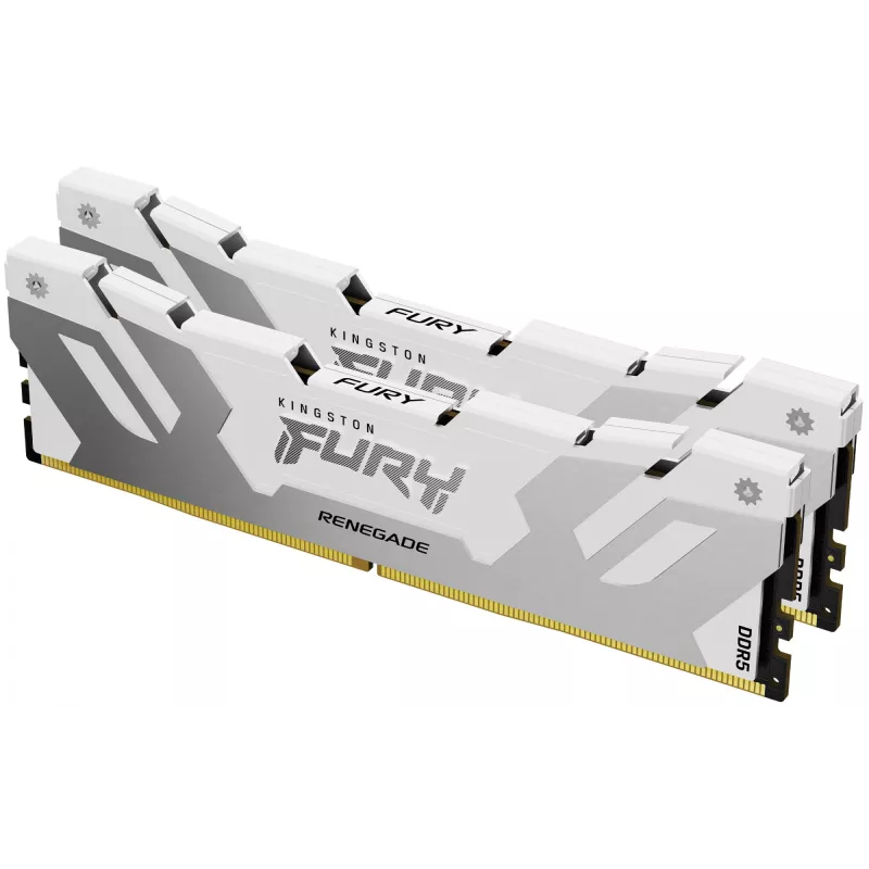 DIMM 32 GB DDR5-6400 (2x 16 GB) Dual-Kit, Memória White, KF564C32RWK2-32, Renegade, INTEL XMP