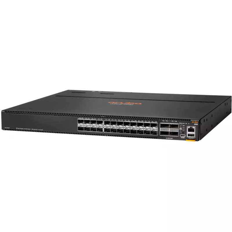 Hewlett Packard Enterprise HPE Aruba Networking CX 8100 24x10G SFP+ 4x40/100G QSFP28 Switch - Switch - L3 - gerido - 24 x 1 Gigabit / 10 Gigabit SFP / SFP+ + 4 x 40 Gigabit QSFP+