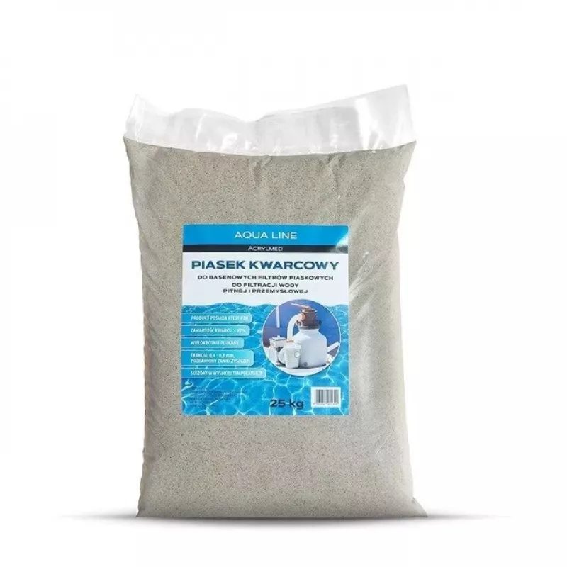 Acrylmed areia de quartzo para filtro de piscina, 25 kg