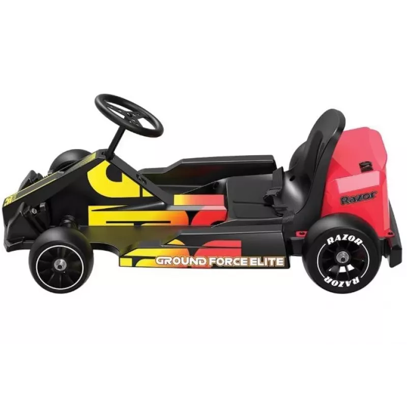 Razor Ground Force Elite - kart elétrico, preto e vermelho