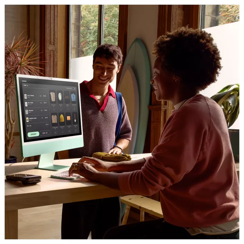iMac Z1E2 59,62 cm 23,5 polegadas vidro padrão M4 8C CPU/8C GPU/16C N.E. 24 GB 256 GB SSD Gbit-Eth MM NumKey TID DE prateado