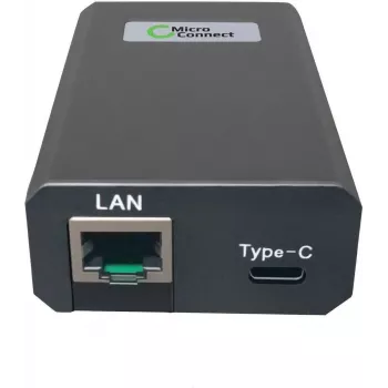 Microconnect POEINJ-25W-USBC - Gigabit Ethernet - 1000 Mbit/s - IEEE 802.3,IEEE 802.3ab,IEEE 802.3u - Cat5,Cat5e,Cat6,Cat6a - 100 m - preto (POEINJ-25W-USBC)