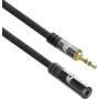ACT Cabo de extensão de áudio de 2 metros de alta qualidade ficha jack estéreo 3,5 mm – conector fêmea (AC3615)