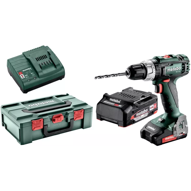 Metabo BS 18 L 1800 U/min Mandril de aperto rápido 1,6 kg Preto, Verde, Vermelho, Prateado