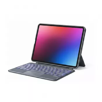 Capa com teclado Inateck KB403-10 para iPad, QWERTZ, cinzento (KB403-10_GRAY)