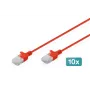 Cabo de rede Ethernet Digitus DK-1618-010S-R-10 vermelho