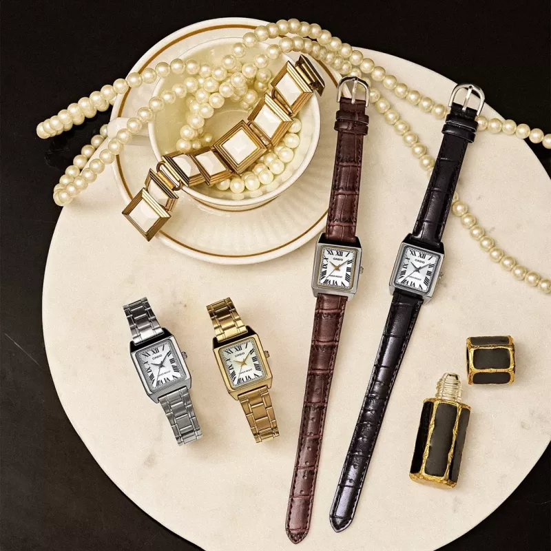 CASIO LTP-V007G-9BUDF relógio de mulher analógico, dourado