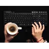 A4Tech Fstyler FBK27C AS Teclado silencioso 2,4GHz+BT, preto