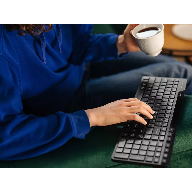 A4Tech Fstyler FBK27C AS Teclado silencioso 2,4GHz+BT, preto