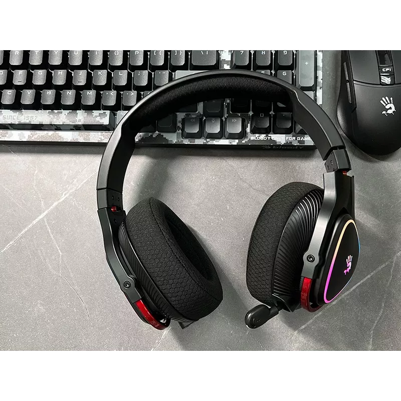 A4Tech 47751 Bloody MR710 headset gaming sem fios RGB, preto