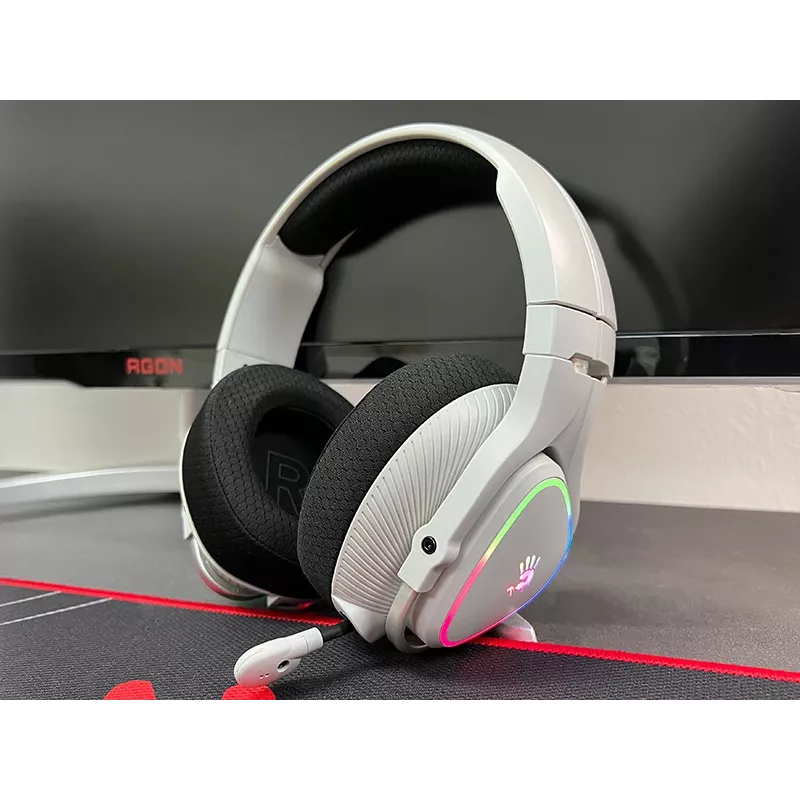 A4Tech 47752 Bloody MR710 headset gaming sem fios RGB, cinzento