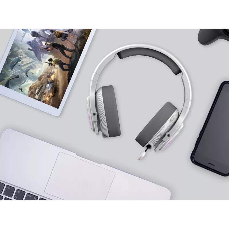 A4Tech 47752 Bloody MR710 headset gaming sem fios RGB, cinzento
