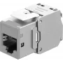 Módulo Keystone Goobay RJ45 CAT 6A, STP, fino, cinzento-claro (77946)
