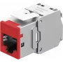 Módulos Keystone Goobay RJ45 CAT 6A, STP, finos, vermelhos (77948)