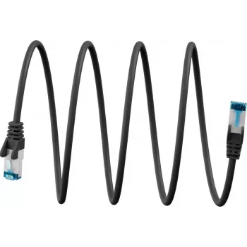 Cabo de rede CAT 6A ultra-flexível Goobay S/FTP (PiMF), preto (79285)