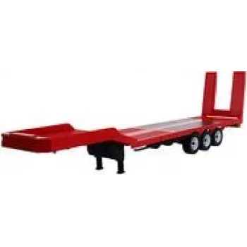 Semi-reboque de plataforma rebaixada Amewi três eixos Scania 1 18 vermelho 8+ (22742)