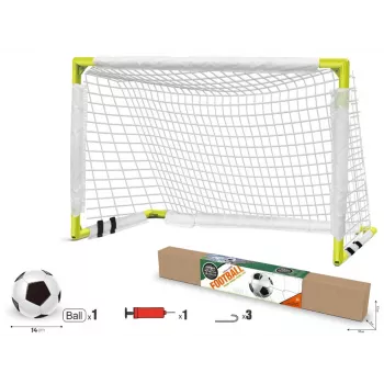 Conjunto com baliza, bola com bomba