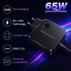 Carregador GaN 65W USB C PD PPS 5V 21V 3A 3.25A