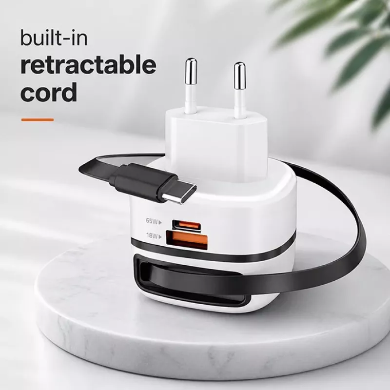 Carregador USB-C 65W GaN PPS 5V 20V 3A 3,25A