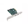 Placa de rede PCI Express x1 -> 2x USB-C 3.2 Gen 2x1 LED Low Profile