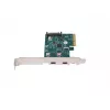 Placa de rede PCI Express x1 -> 2x USB-C 3.2 Gen 2x1 LED Low Profile