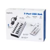 Hub USB 3.2 Gen1 7 portas USB-A/C, interruptor on/off