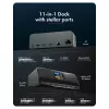 DockingStation 11 em 1 com portas de carregamento Power Delivery e grande ecrã LCD, com adaptador de carregamento GaN 160 W