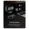 DockingStation 11 em 1 com portas de carregamento Power Delivery e grande ecrã LCD, com adaptador de carregamento GaN 160 W