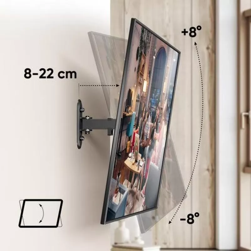 Suporte de parede para TV /10-35/SCHWARZ R2-B Onkron