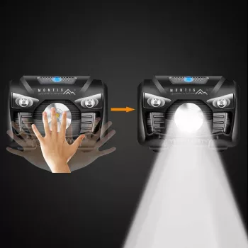 Lanterna de cabeça com sensor Montis MT001 preta LED