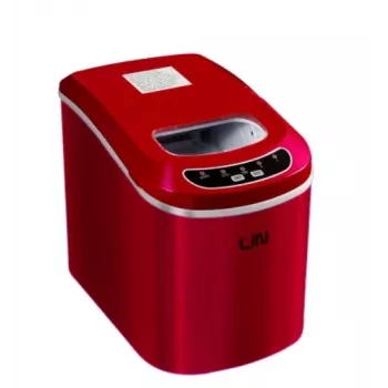 Máquina de gelo portátil LIN ICE PRO-R12 vermelha