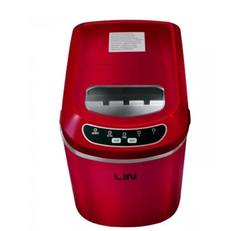 Máquina de gelo portátil LIN ICE PRO-R12 vermelha