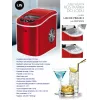 Máquina de gelo portátil LIN ICE PRO-R12 vermelha