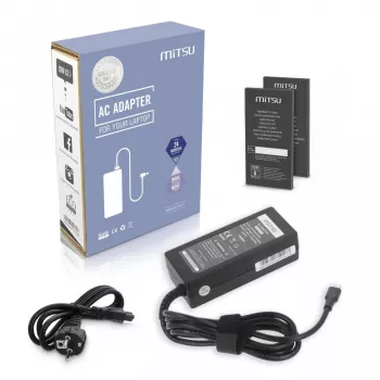 Fonte de alimentação para portátil 65W USB-C 5V-9V-12V-15V-20V/3A, 20V/3,25A PD