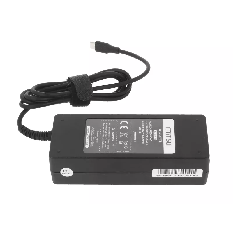 Fonte de alimentação para portátil 87W USB-C 5V-9V-12V-15V/3A, 20V/3,25A, 20,2V/4,3A PD
