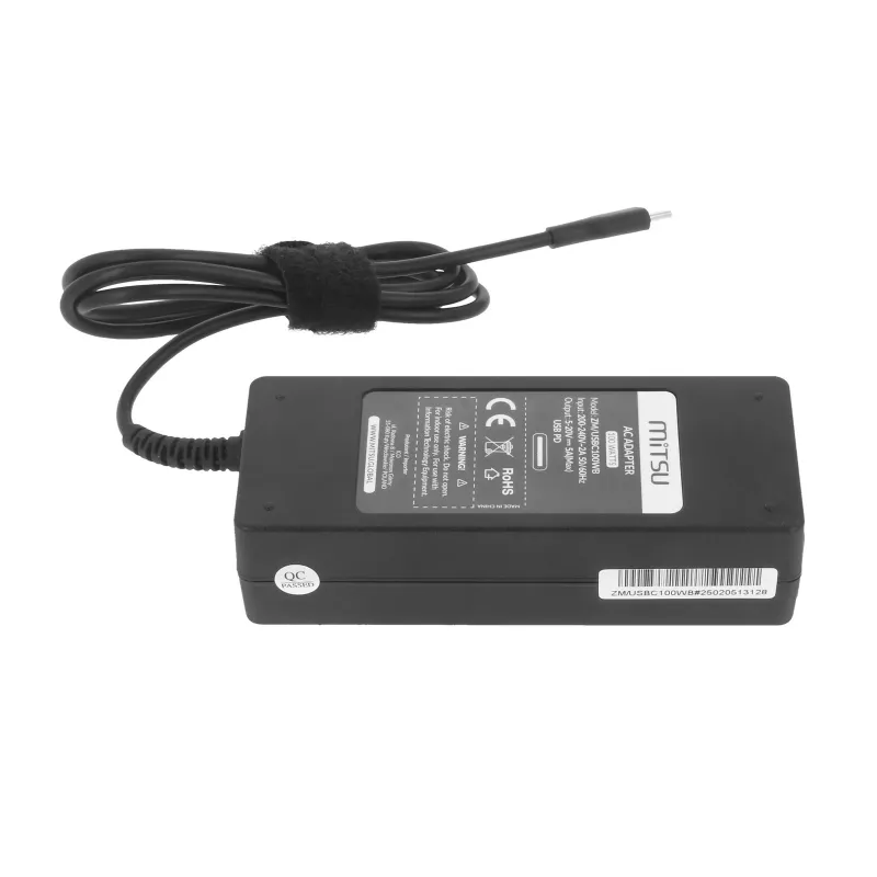 Adaptador de fonte de alimentação para portátil 100W USB Type-C USB-C 5V-9V-12V-15V/3A, 20V/5A PD