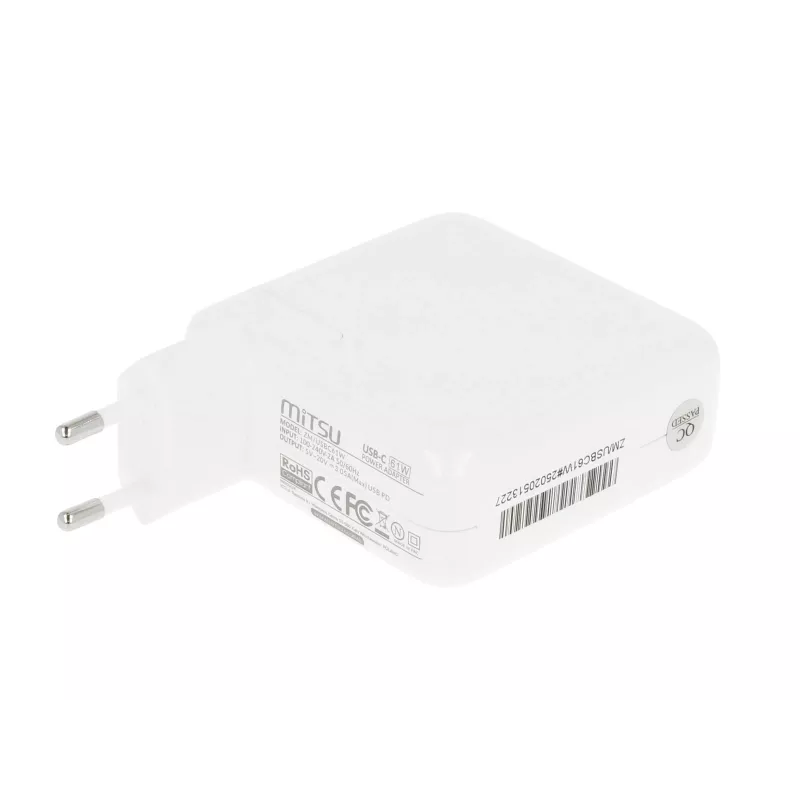 Fonte de alimentação para portátil 61W USB-C 5V-9V-12V-15V-20V-20,3V/3A PD