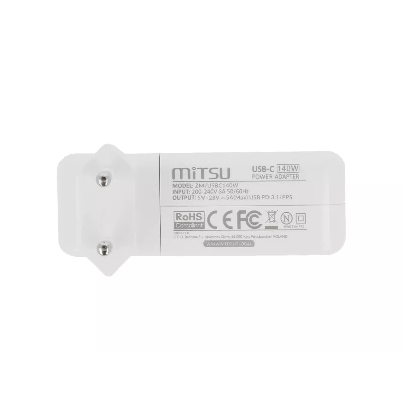 Fonte de alimentação / carregador para portátil 100W USB-C 5V-9V-12V-15V/3A, 20V-28V/5A PD
