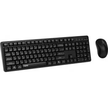 Conjunto de teclado e rato Rapoo 8150M Silent Multi-Mode QWERTZ DE sem fios preto