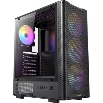 Caixa de PC gaming ANTEC VX-310 ARGB ATX, Micro-ATX, ITX Mid Tower, preto (0-761345-10232-2)