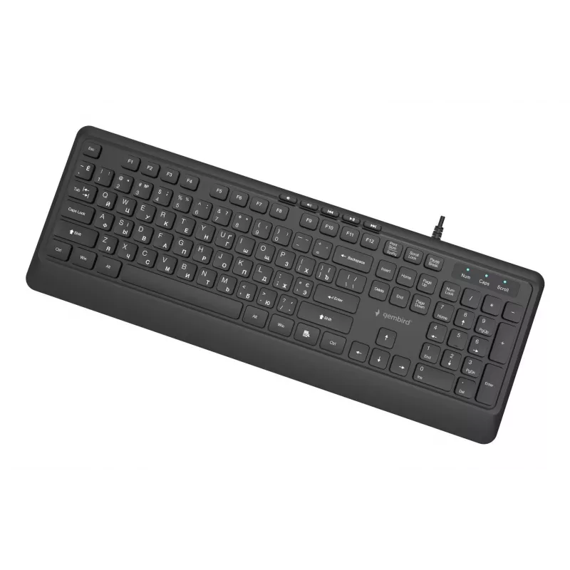 Teclado Multimédia USB CYRILL/PretO KB-MCH-05-CYRL Gembird