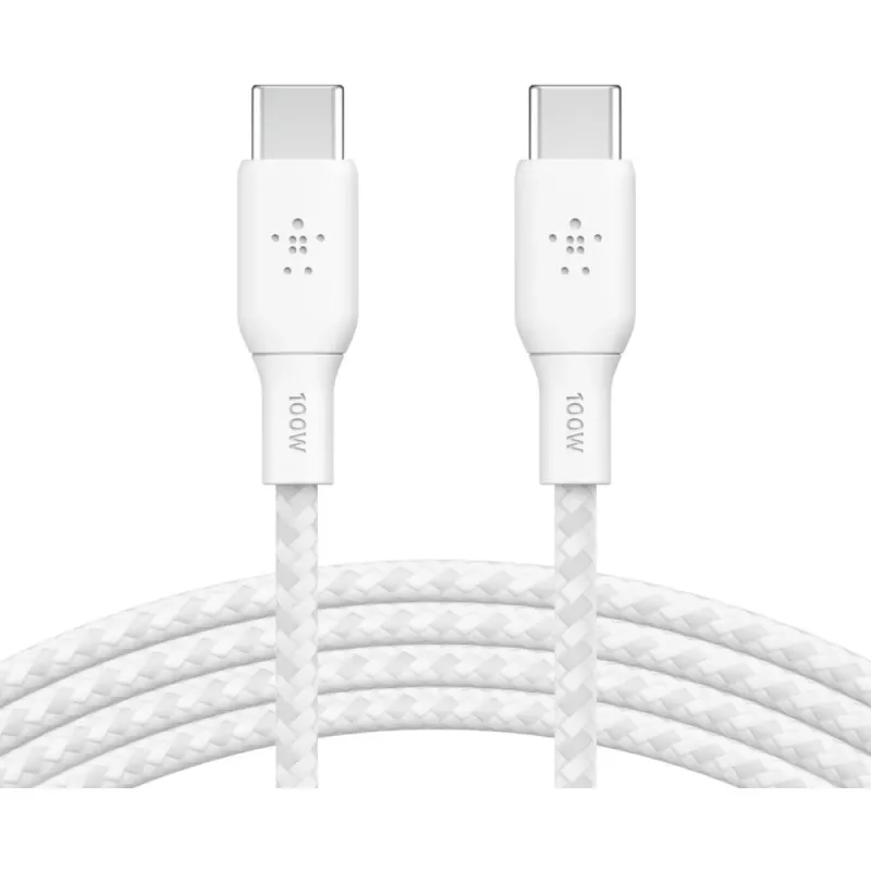 Cabo USB-C para USB-C 100 W 3 m Branco