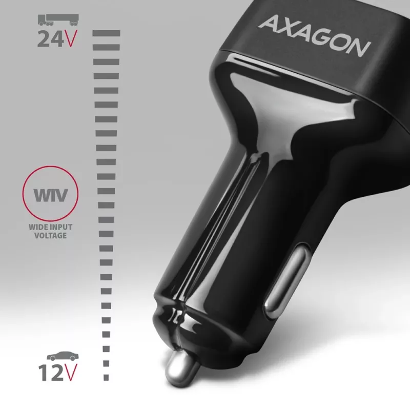 Carregador de automóvel AXAGON PWC-PQ38 38W 2x Porta USB-A+C