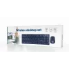 Conjunto de teclado e rato sem fios Gembird KBS-WCH-03, preto