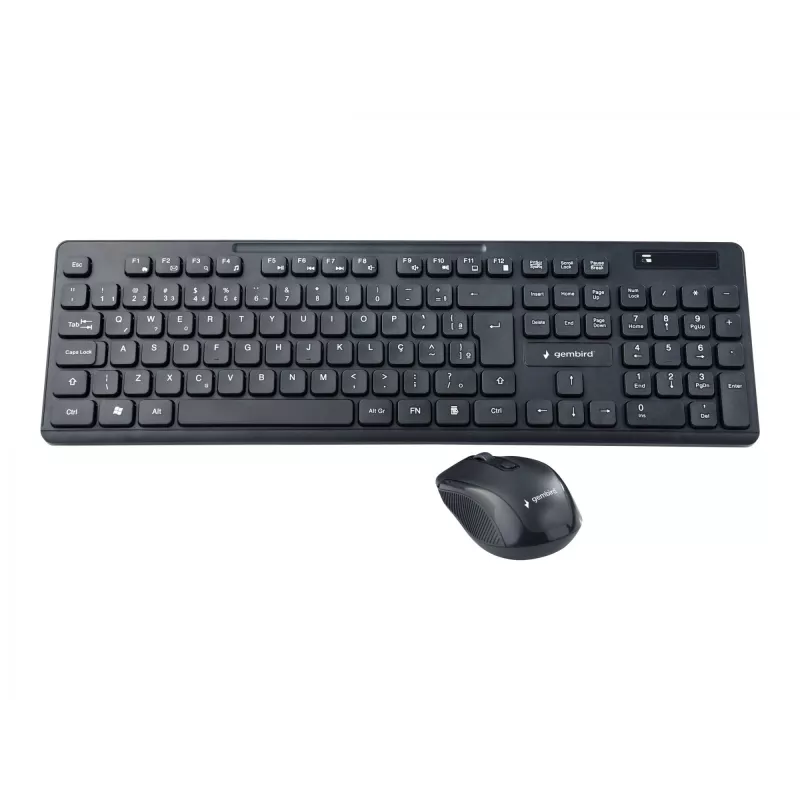 Conjunto de teclado e rato sem fios Gembird KBS-WCH-03, preto