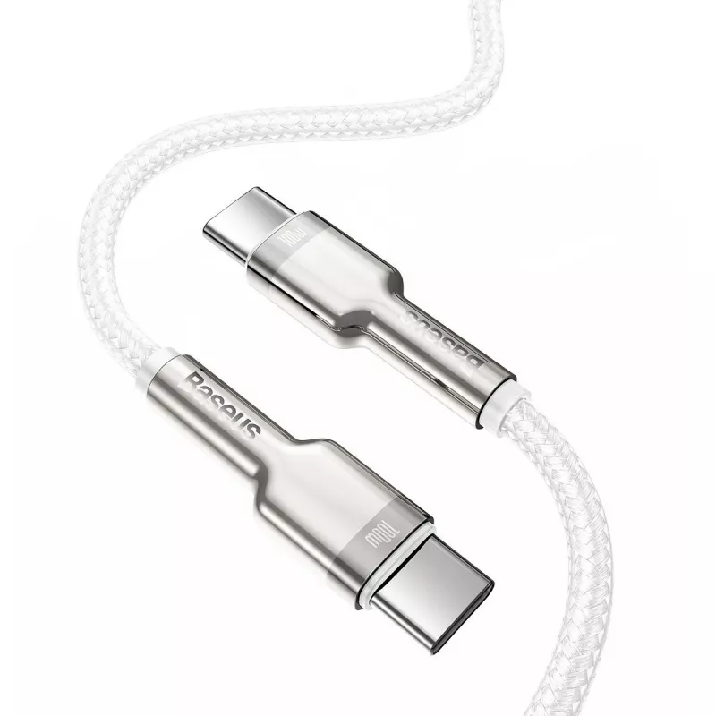 Cabo USB-C para USB-C Baseus Cafule, 100W, 2m (branco)